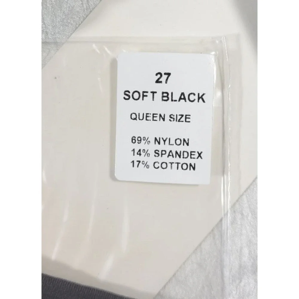 12 Pairs National Fine Hosiery Made in Turkey Soft Black Thigh Pantyhose #27 - Q